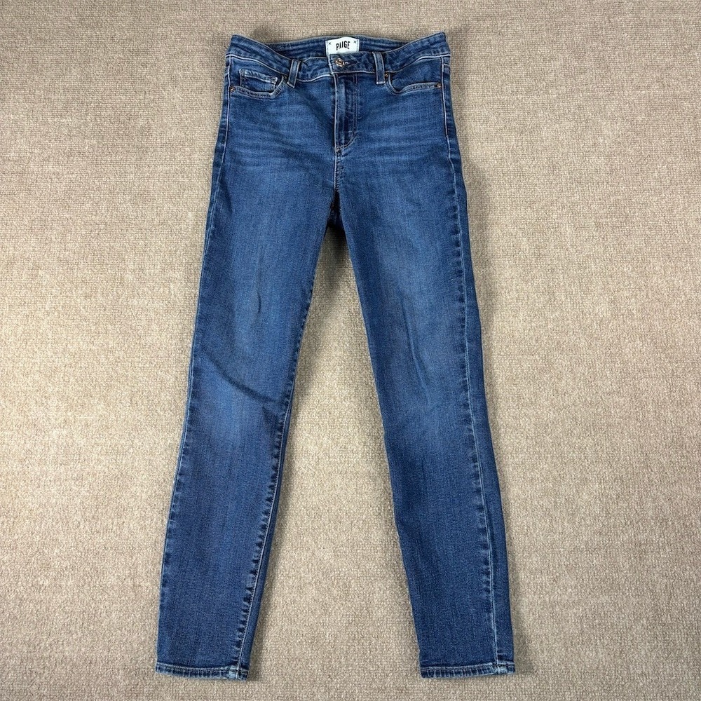 PAIGE Hoxton Crop Jeans Womens Size 26‎ Medium Wash Blue High Rise Skinny